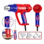 Pistola de Calor Emtop 2000W con Accesorios Rojo