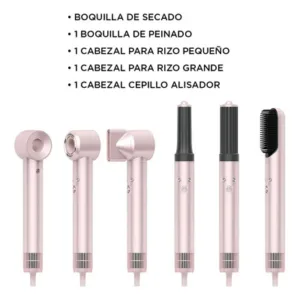 Secador Cepillo Alisador Prostyle Ion Smart-tek 5en1 Rosa