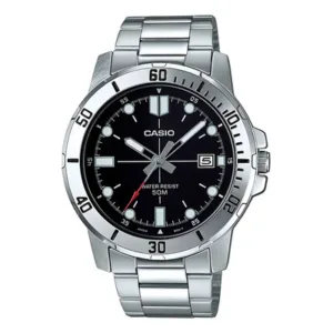 Reloj Casio MTP-VD01D-1E Hombre Plateado y Negro