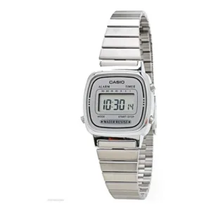 Reloj Casio LA-670WA-7D Gris Mujer Vintage Malla Plateada
