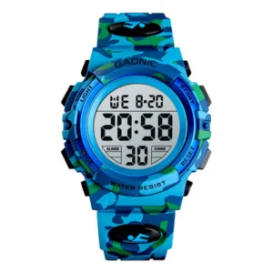 Reloj Digital Niños Gadnic Deportivo Resistente Agua Azul