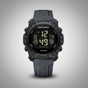 Reloj Deportivo Digital Naviforce 7104 Gris Oscuro Negro