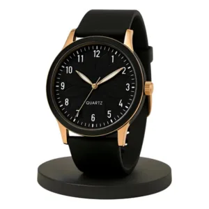Reloj Mujer Silicona Elegante Moda Quartz Negro