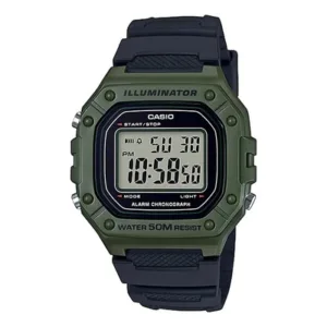Reloj Digital Casio Youth W-218H-3AV Verde y Negro