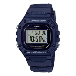Reloj Casio Youth W-218H Azul Hombre Fondo Gris