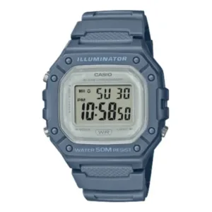 Reloj Digital Casio W-218HC Correa Resina Celeste