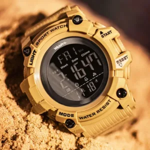 Reloj Digital Wickpro Táctico Hombre Sumergible 100m Khaki