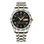 Reloj Luminoso Poedagar Diamond Hombre Correa Plateado/Negro
