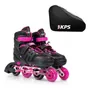 Rollers Kossok Kinetic Negro Fucsia Ruedas 70mm Abec-9 M