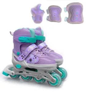 Rollers Phoenix Extensible 3 en 1 Talle S Lila con Luz LED