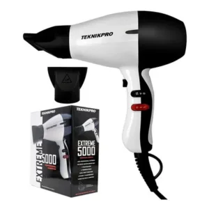 Secador de Pelo Profesional Teknikpro Extreme 5000 Negro/Blanco