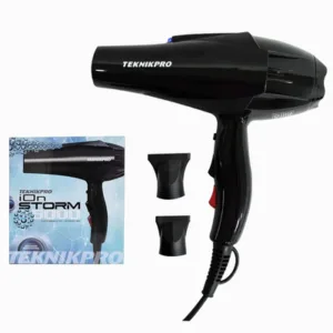 Secador de Pelo Profesional Teknikpro Ion Storm 5000 Negro