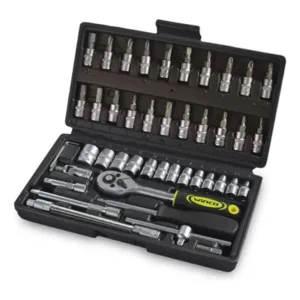 Set Llaves Tubo 46 Piezas Winco W9004 Cromo Vanadio Negro
