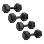 Mancuernas Hexagonales Mr Gym 2x2kg y 2x5kg PVC Negro