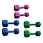 Set Mancuernas PVC Multicolor 1kg 2kg 3kg