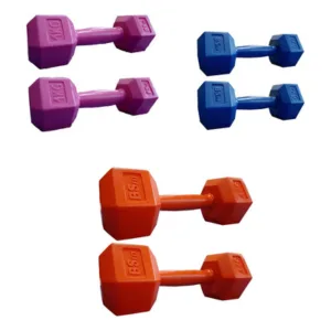 Juego de Mancuernas 1kg 2kg 4kg PVC Multicolor