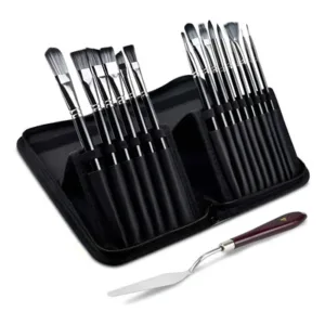 Set de Pinceles Gadnic 18 Piezas para Acrílico y Acuarela