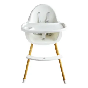 Silla Comer Bebé Baby Pops Nordic 2 En 1 Blanco Acero
