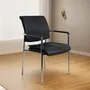 Silla de Escritorio Abby Tisera Fija Base Cromada Negra
