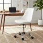 Silla Oficina Tulip Eames Blanco Cuero Sintético