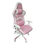 Silla Gamer Hikari GM20P Ergonomica Rosa/blanco Cuero Sintético
