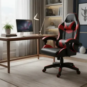Silla Gamer Scp Reclinable Resistente 120kg Rojo Negro