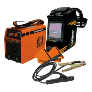 Soldadora Inverter Lusqtoff con Máscara y 2 Escuadras Naranjas