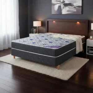 Sommier y Colchón Elite Constantino 190x130cm Gris Oscuro