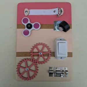 Panel Sensorial Montessori Madera Rosa