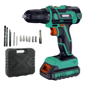 Taladro Atornillador Bron Gadnic 20V Inalámbrico 2 Baterías