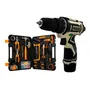 Taladro Atornillador Inalámbrico 12V Beige con Accesorios