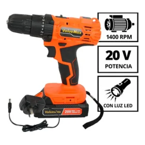 Taladro Atornillador Inalámbrico Valuemax 10mm Autostop