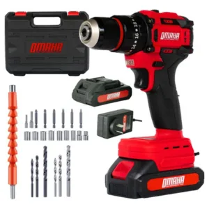 Taladro Atornillador Percutor Omaha 50 Inalámbrico Rojo
