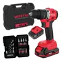 Taladro Percutor Inalámbrico Westul 20V 13mm 65Nm Rojo