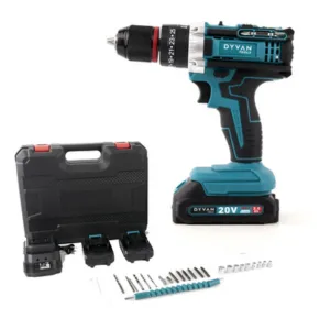 Taladro Percutor Inalámbrico Dyvan 20V con Maletín Azul