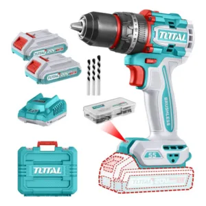 Taladro Percutor Total TID-1500 – Inalámbrico, 55Nm, Turquesa
