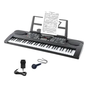 Teclado Musical Gadnic 61 Teclas 200 Ritmos Micrófono Negro