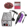 Torno Manicura Pedicura Rosa Profesional con Kit de Fresas