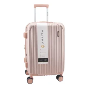 Valija Cabina Amayra 20″ ABS 4 Ruedas Oro Rosa