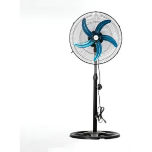 Ventilador De Pie Ditron 130w 3 Velocidades 45.72 cm Negro Plateado