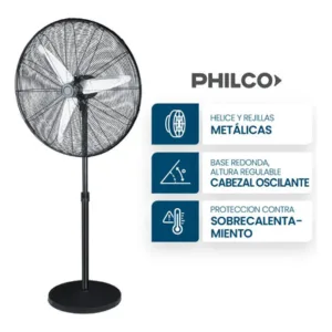 Ventilador de Pie Philco VPIP2623P Industrial 26″ Metal