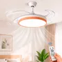 Ventilador Techo Novohome 42 cm Luz LED Aspas Retráctiles