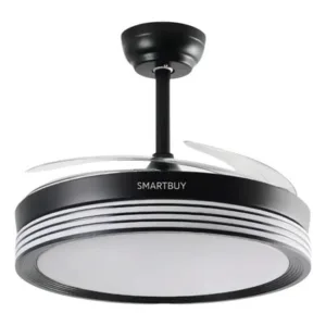 Ventilador de Techo Smartbuy 100W Retráctil con Luz 1.2m